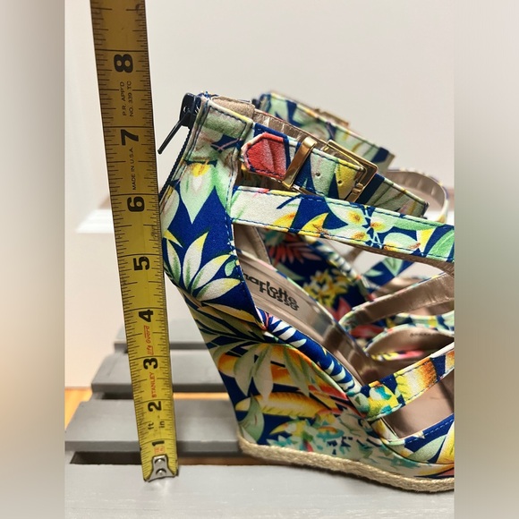 NEW Platform wedge sandals floral print size 7 - Picture 7 of 8